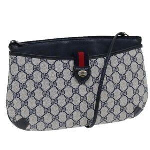 Vintage Gucci GG Supreme Sherry Line Crossbody Bag Navy *Interior Restored*
